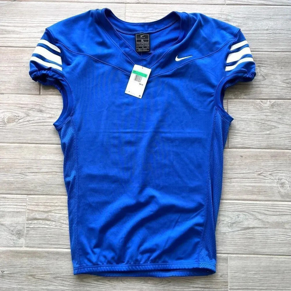Nike Football Mens Blue Cap Sleeve Mesh Vented Performance Jersey Size XL NWT‎ - Picture 1 of 8
